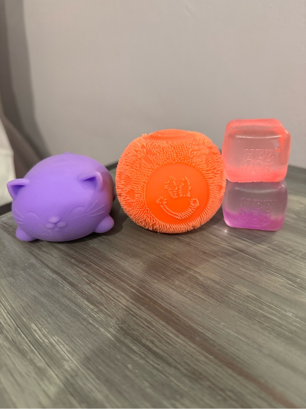 AUTHENTIC NEE DOHS Purple Cat, Orange Fuzz Ball, Nice Ice Baby’s(Pink&Purple)